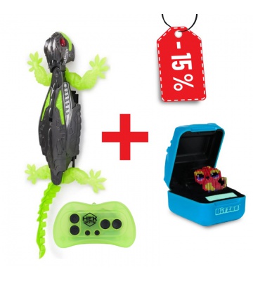 Prisvärt paket: RC Gekko som klättrar på väggarna + Bitzee Magicals med 15% rabatt