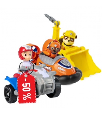 ERBJUDANDE: Paw Patrol grundfordon Rubble och Zuma + Ryder till halva priset