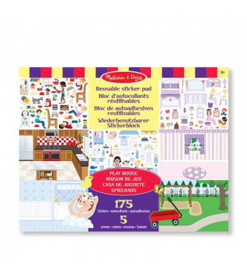 Melissa & Doug klistermärken som kan återanvändas med bakgrund - hus