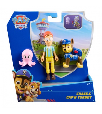 Paw Patrol figur Chase och kapten Turbot