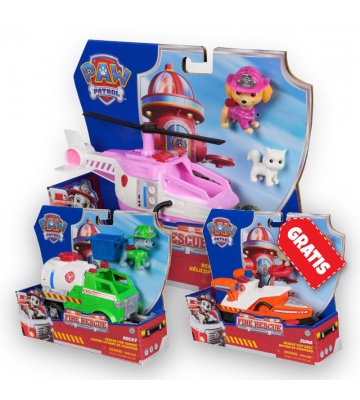 ERBJUDANDE: Paw Patrol Fire Rescue fordon Skye + Rocky + Zuma GRATIS