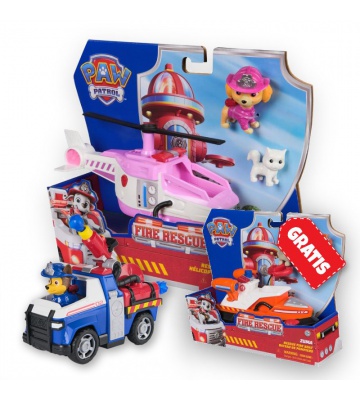 ERBJUDANDE: Paw Patrol Fire Rescue fordon Skye + Chase + Zuma GRATIS