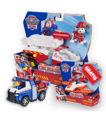 ERBJUDANDE: Paw Patrol Fire Rescue fordon Marshall + Chase + Zuma GRATIS