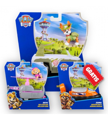 ERBJUDANDE: Paw Patrol grundläggande fordon Tracker + Skye + Zuma GRATIS