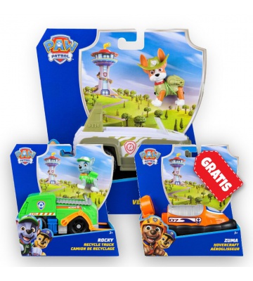 ERBJUDANDE: Paw Patrol basfordon Tracker + Rocky + Zuma GRATIS