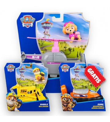 ERBJUDANDE: Paw Patrol grundläggande fordon Skye + Rubble + Zuma GRATIS