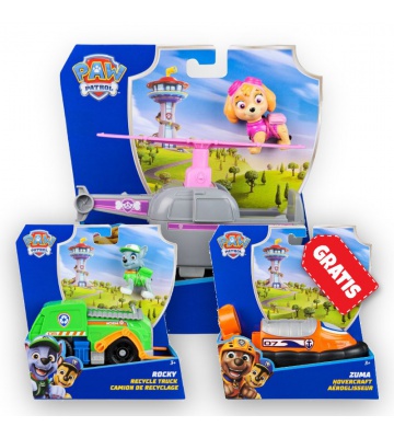 ERBJUDANDE: Paw Patrol grundläggande fordon Skye + Rocky + Zuma GRATIS