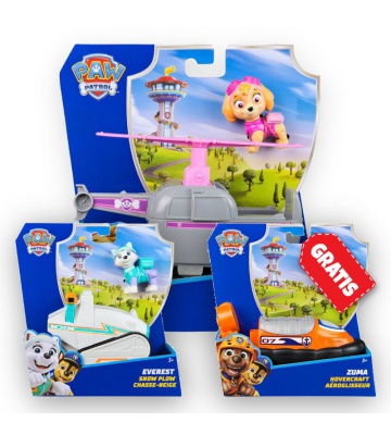 REA: Paw Patrol grundläggande fordon Skye + Everest + Zuma GRATIS