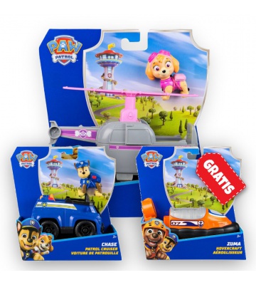 REA: Paw Patrol grundläggande fordon Skye + Chase + Zuma GRATIS