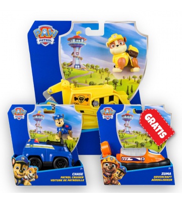 ERBJUDANDE: Paw Patrol grundläggande fordon Rubble + Chase + Zuma GRATIS