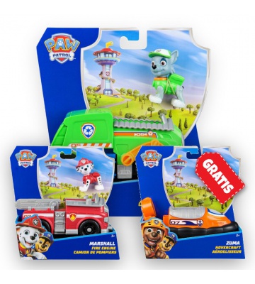ERBJUDANDE: Paw Patrol grundfordon Rocky + Marshall + Zuma GRATIS
