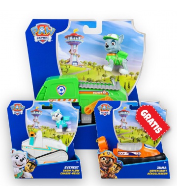 ERBJUDANDE: Paw Patrol grundfordon Rocky + Everest + Zuma GRATIS