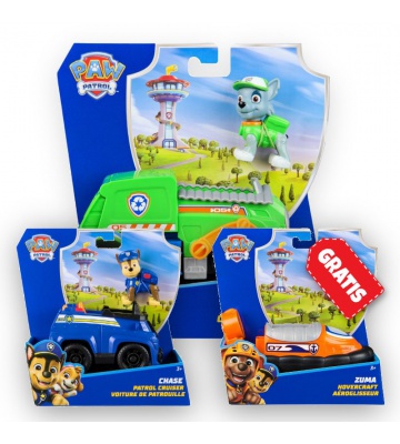 REA: Paw Patrol grundläggande fordon Rocky + Chase + Zuma GRATIS