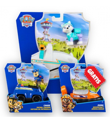 ERBJUDANDE: Paw Patrol grundläggande fordon Everest + Chase + Zuma GRATIS