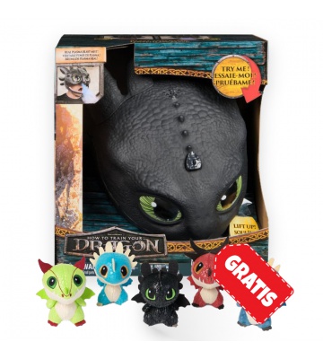 ERBJUDANDE: Hur man tränar drake mask Bezzubky med ljud och ljus + plyschdrakar i fat GRATIS