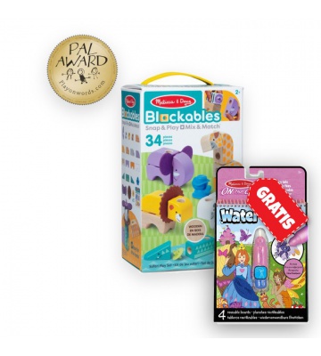 REA: Melissa & Doug Blockables byggsats safari + magi med vatten sagor GRATIS