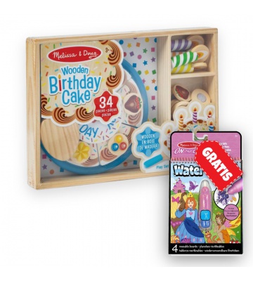 ERBJUDANDE: Melissa & Doug födelsedagstårtaset + Water WOW magi med vatten sagor GRATIS