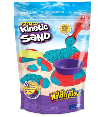 Kinetic Sand modellering set med verktyg