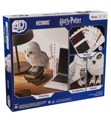 Harry Potter Hedwig-pussel på stativ 3D