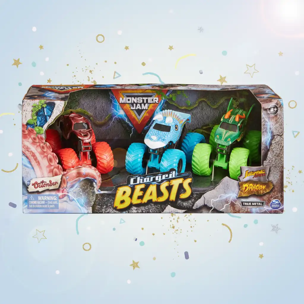 Släpp lös bestialiska kraften med legendariska Monster Jam-trucks.