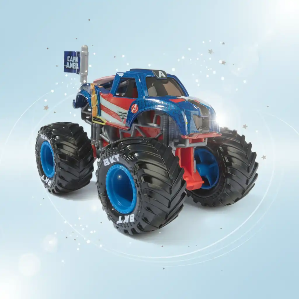 Skapa din egen Monster Jam-show full av hjälteaction.