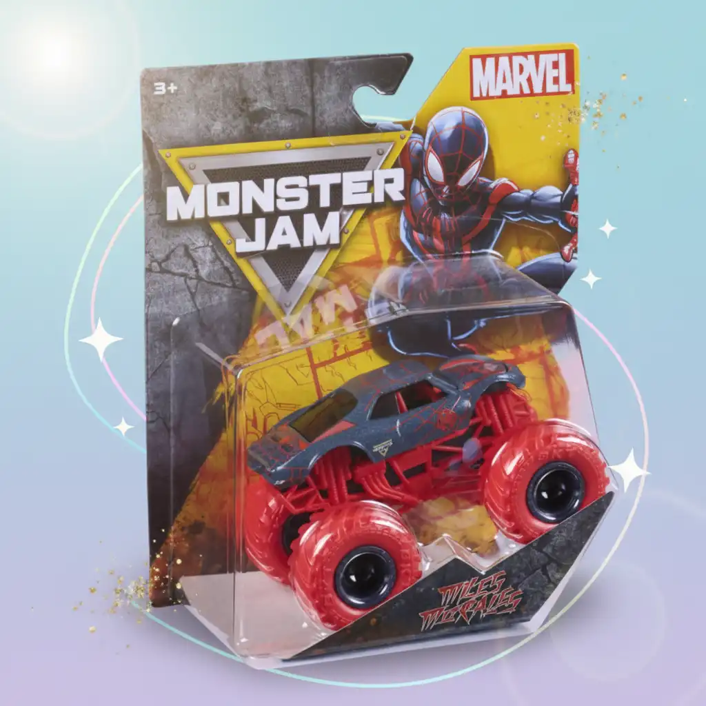Upplev oändlig action med superhjälte-Monster Truck.