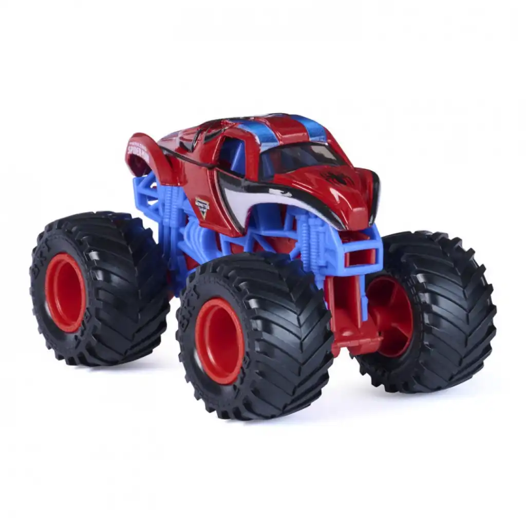 Bygg ut din samling med en unik kombination av Marvel och Monster Jam.
