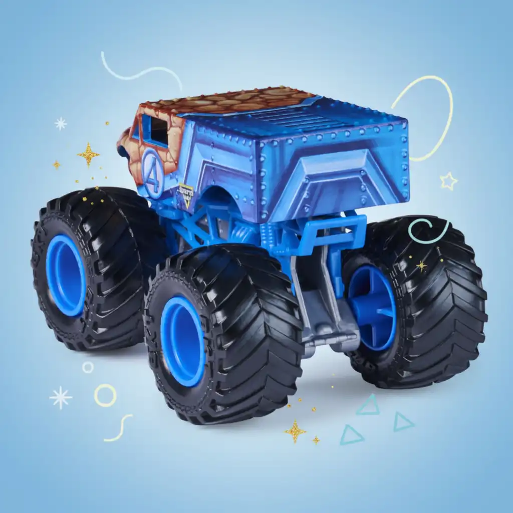 Exklusiv samlarutgåva för Marvel- och Monster Jam-fans.