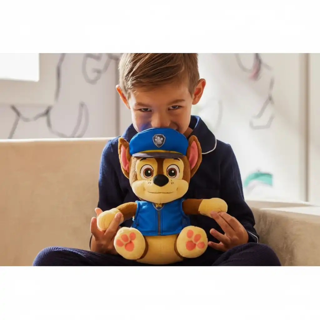 Peaceful sleep with a faithful plush friend by your side.