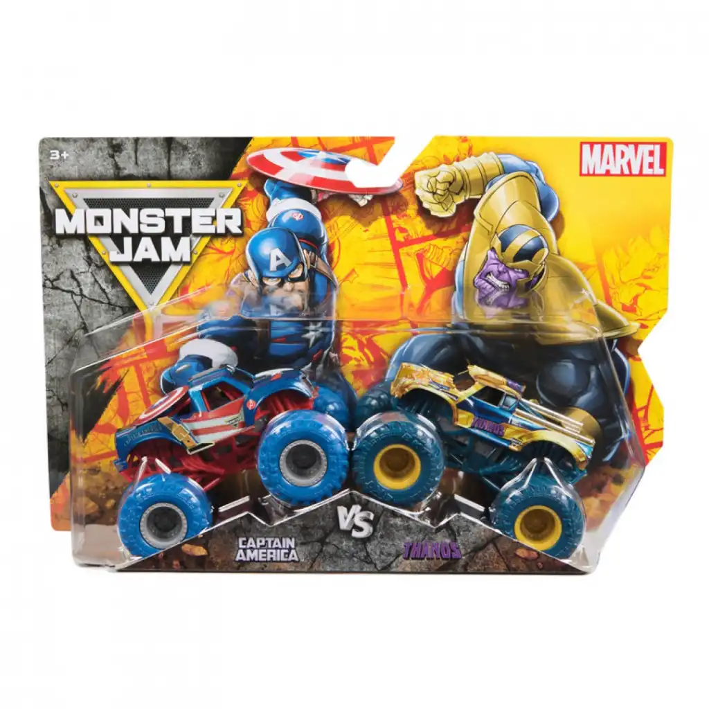 Behärska arenan med de legendariska truckarna Captain America och Thanos