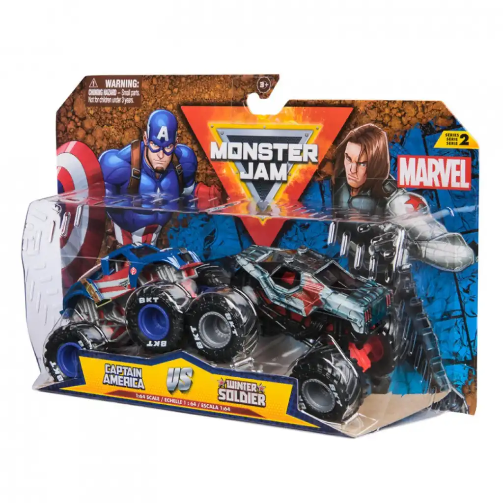 Släpp loss otrolig action med de legendariska Marvel Monster Trucks.