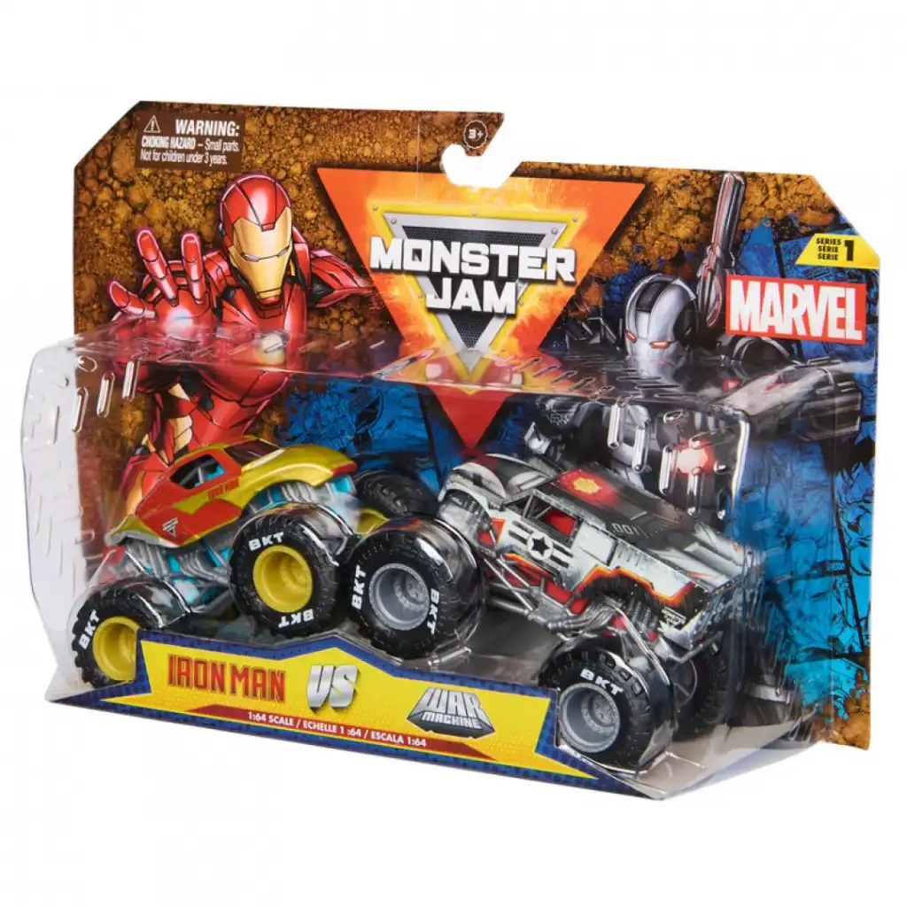 Upplev den episka striden mellan Iron Man och War Machine på fyra hjul.