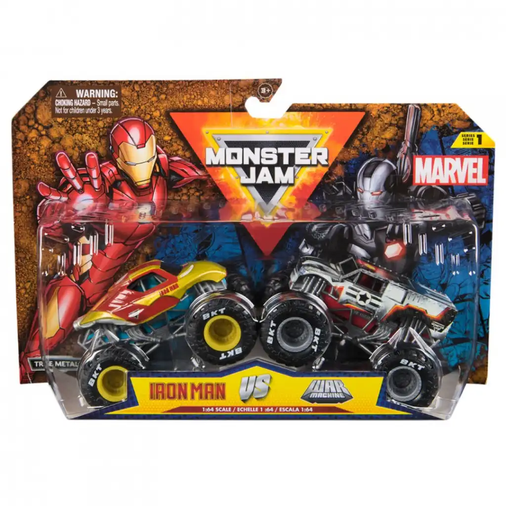 Precis metallkonstruktion och autentiska detaljer på Marvel-truckarna.
