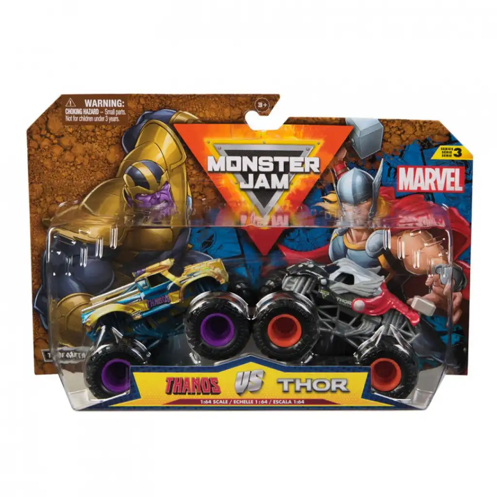 Detaljrikedom och metallresistens hos Thanos och Thors truckar.