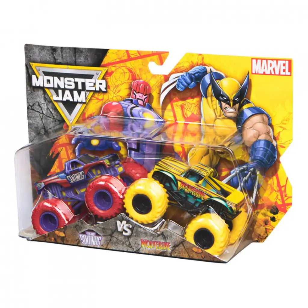 Släpp lös oändlig underhållning med de legendariska truckarna Wolverine och Sentinel.