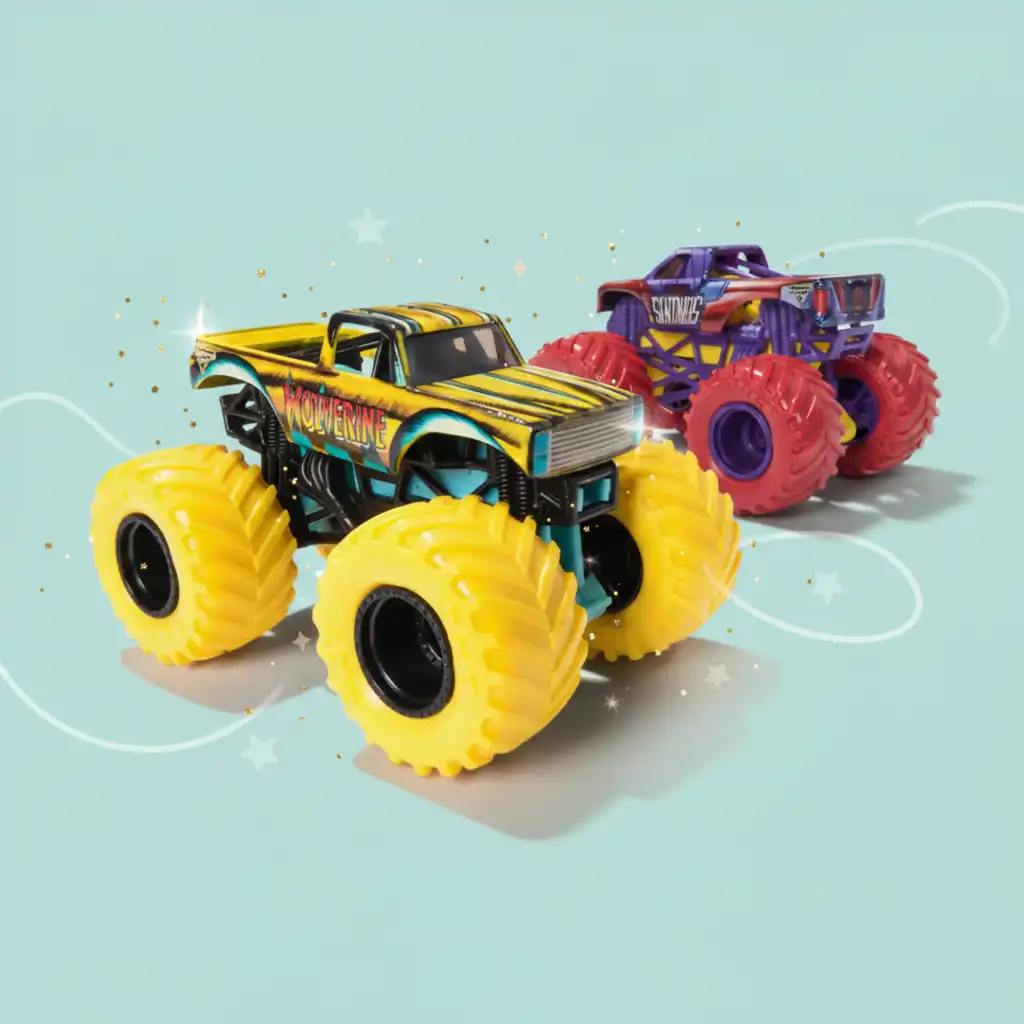 Skapa din egen stuntshow med Monster Jam-truckarna.