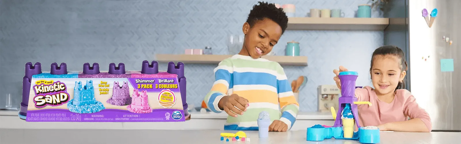 Experience a fragrant adventure with neon purple sand.