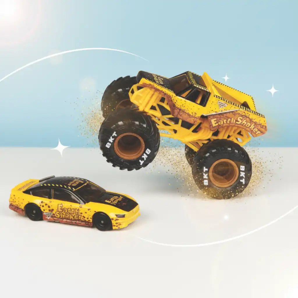 Skapa din egen Monster Jam-arena full av hopp.