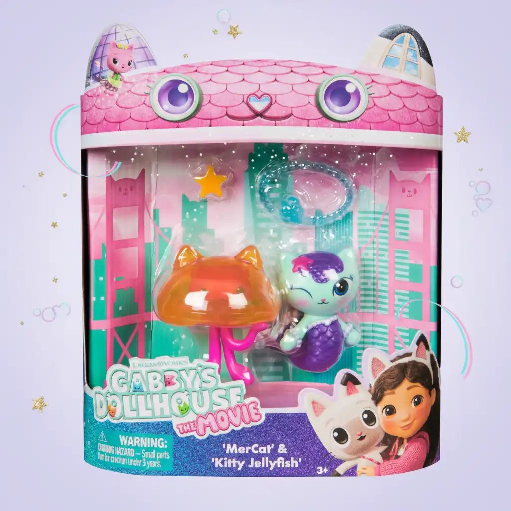 Precisely crafted figurines of Sjökatten and Jellyfish with original accessories.