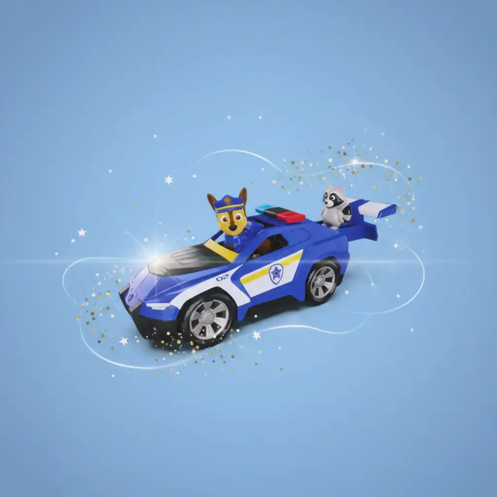 Precisely crafted Chase vehicle with functional play details.