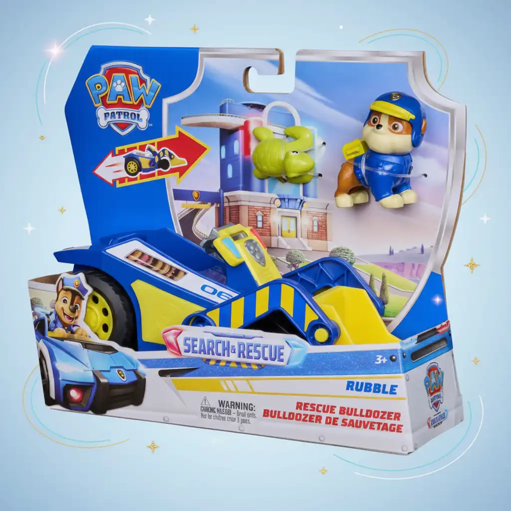 Experience exciting rescue missions with Rubble and the turtle.