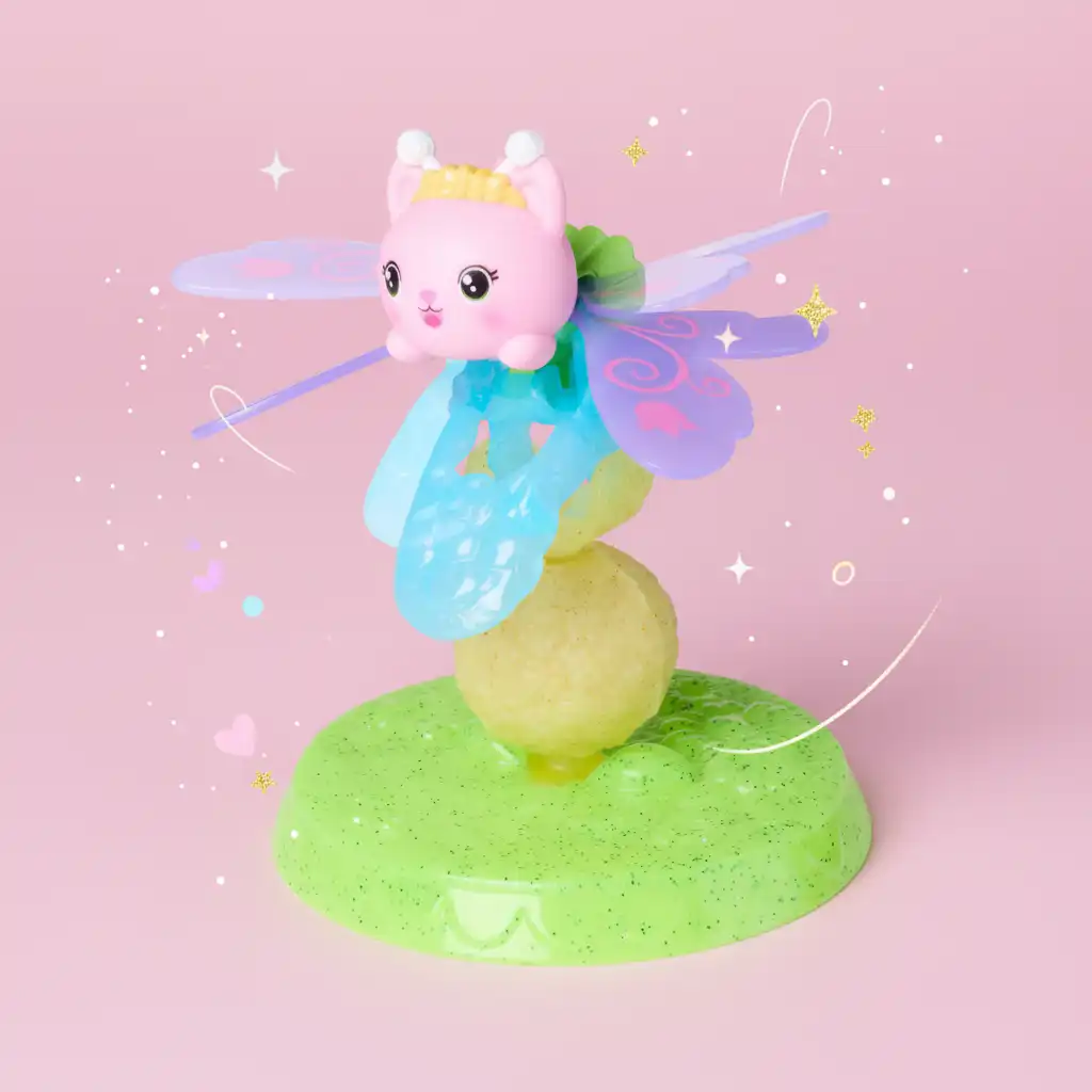 Mechanical wing fluttering brings an interactive experience without batteries.