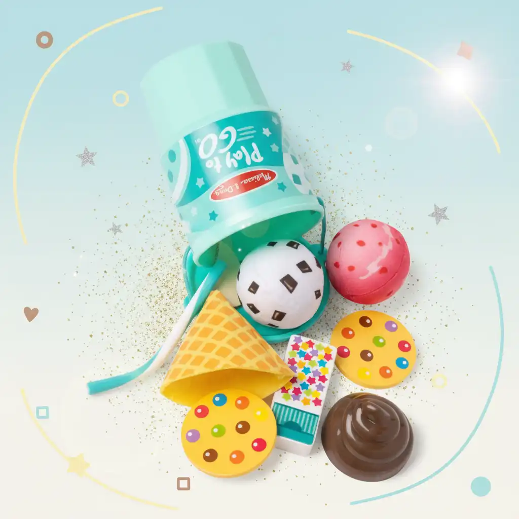 A practical cup ensures easy cleanup and carrying of the set.