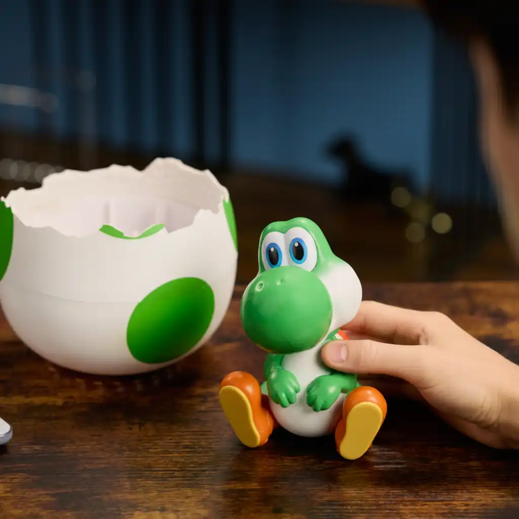 Kommunicera med Yoshi med hjälp av röst och beröringssensorer.